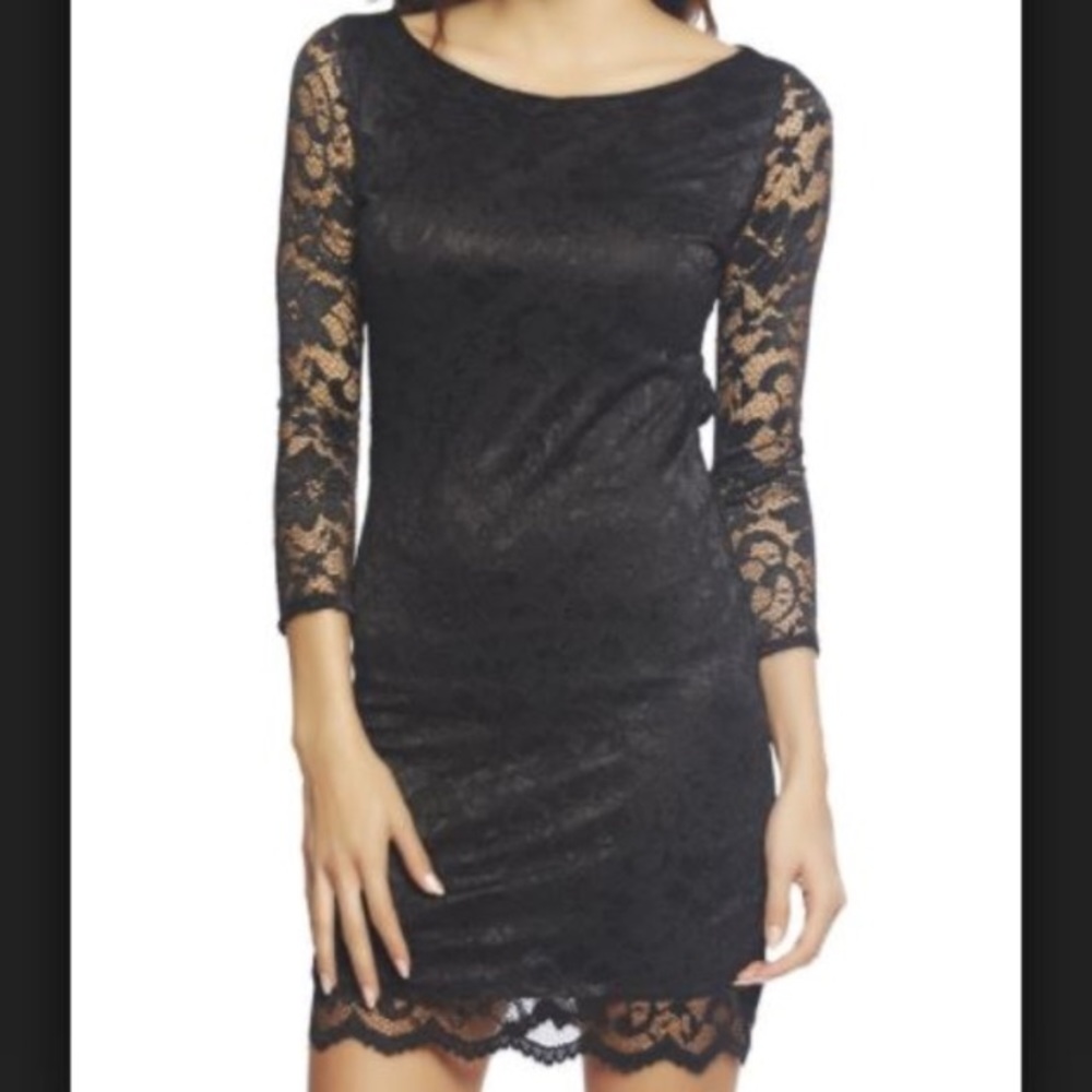 Arden B Black Lace Dress